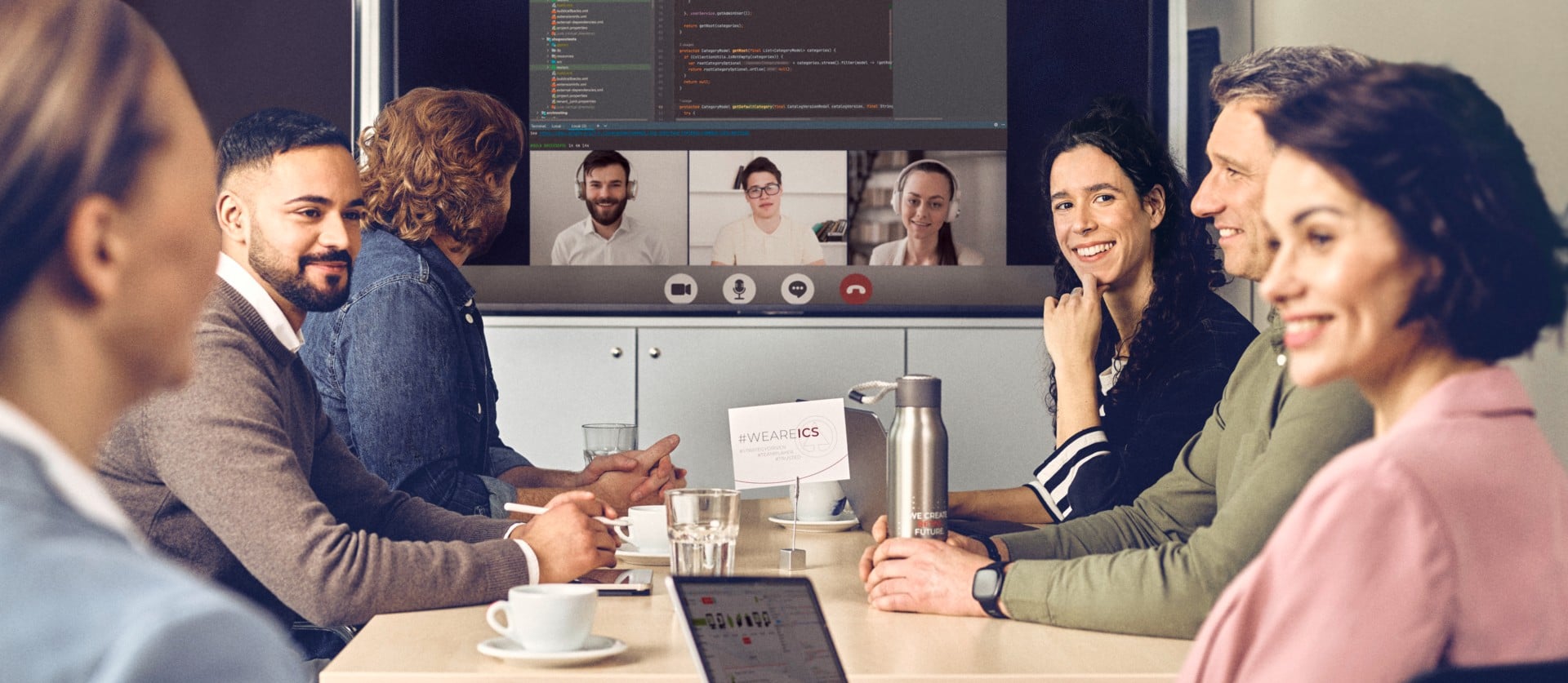 Hybrides Teammeeting
